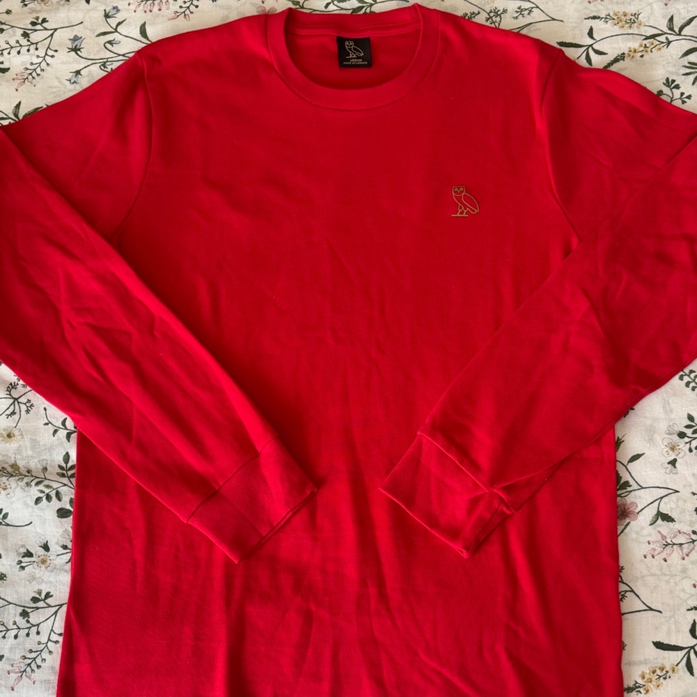 OVO Vibrant Red Long Sleeve Tee